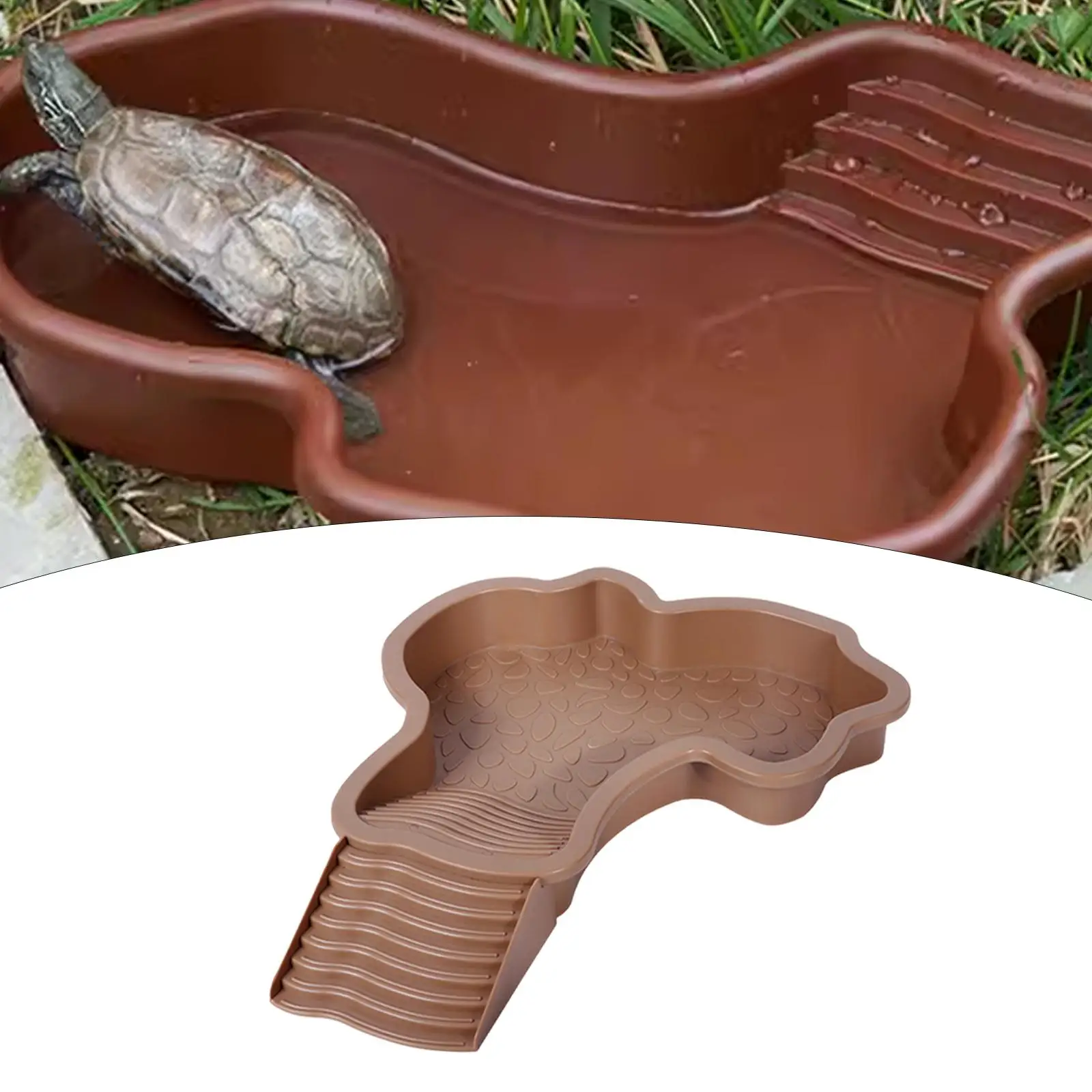 Reptile Bathing Pool Large Turtle Bath for Scorpion Tortoise Bearded Dragon