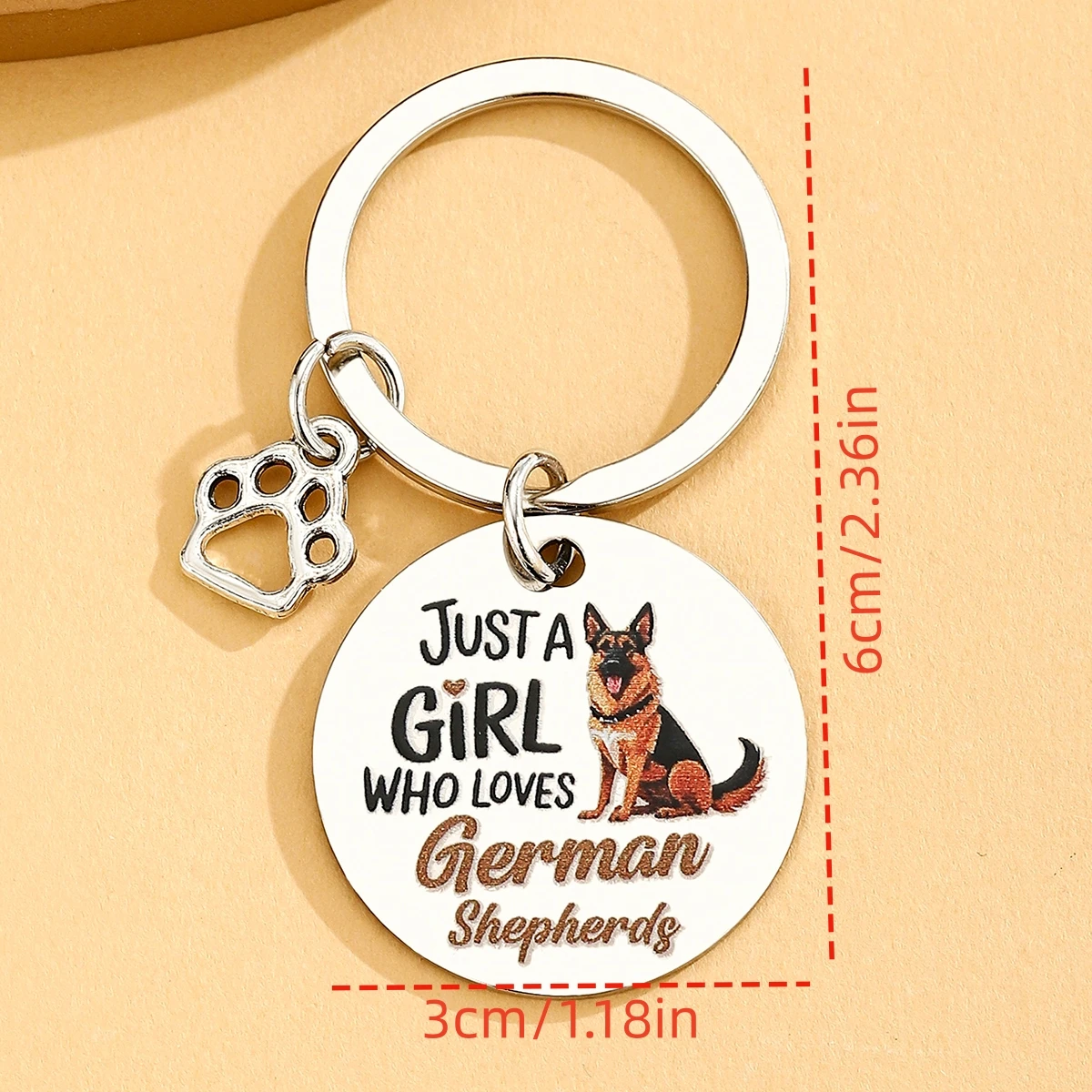 Llavero de regalos de pastor alemán, bolso de pastor alemán, regalos de cumpleaños de Navidad para mujeres ﻿ - imagen 2