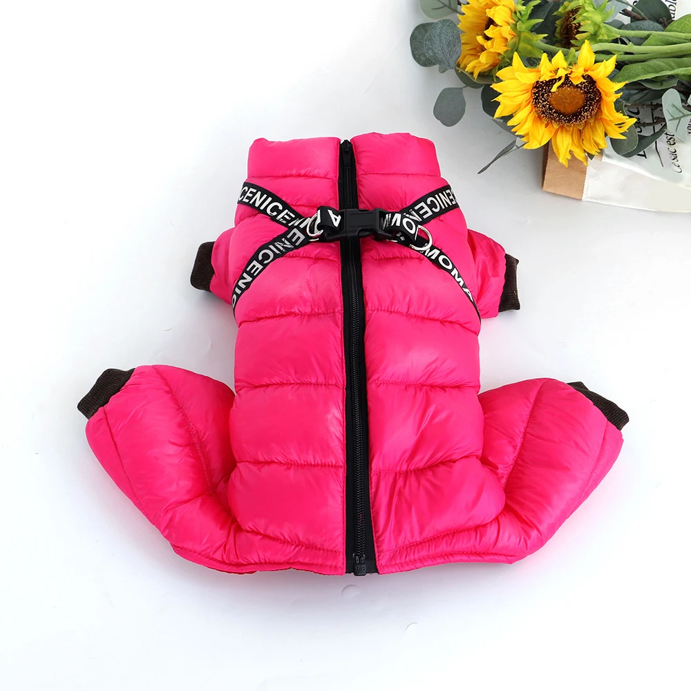 Ropa muy cálidas para perros, chaqueta de invierno para perros, abrigo con arnés, ropa impermeable para cachorros, sudaderas con capucha para perros pequeños y medianos - imagen 3