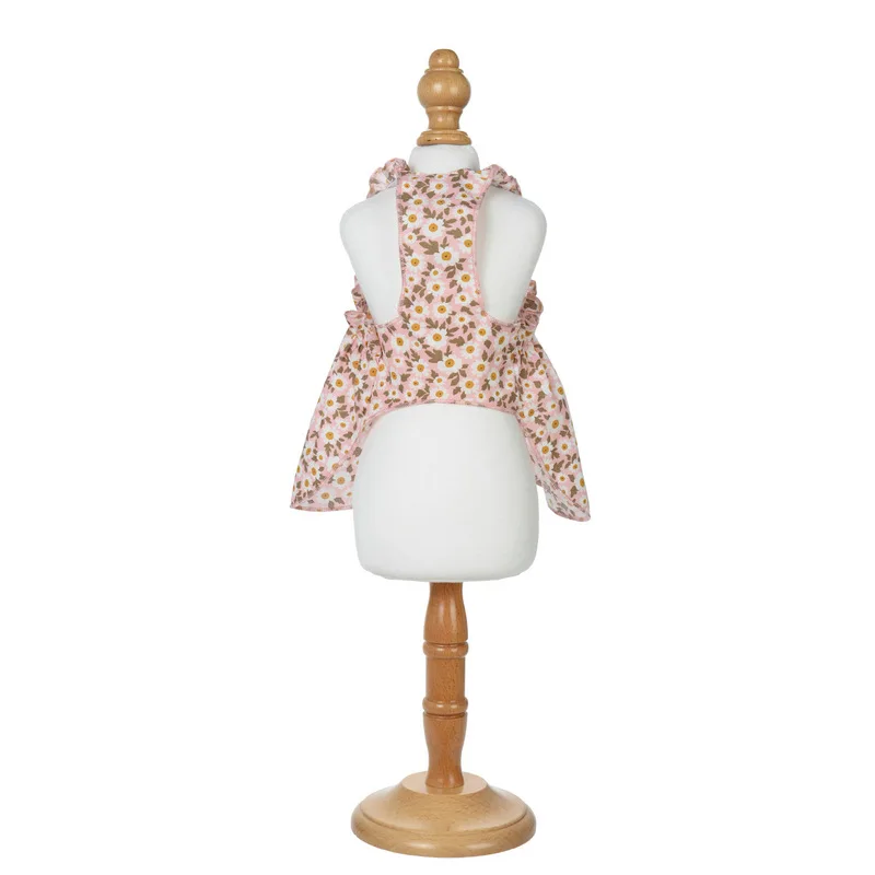 Vestido de verano para perros pequeños, vestido de princesa con lazo para gato, chaleco Floral para cachorro, falda con roseta, ropa para mascotas - imagen 3