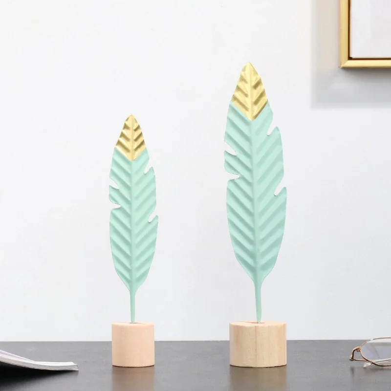 Pluma Metal decoraciones de madera mesa Hada jardín figuritas en miniatura moda flamenco accesorios de decoración del hogar - imagen 3