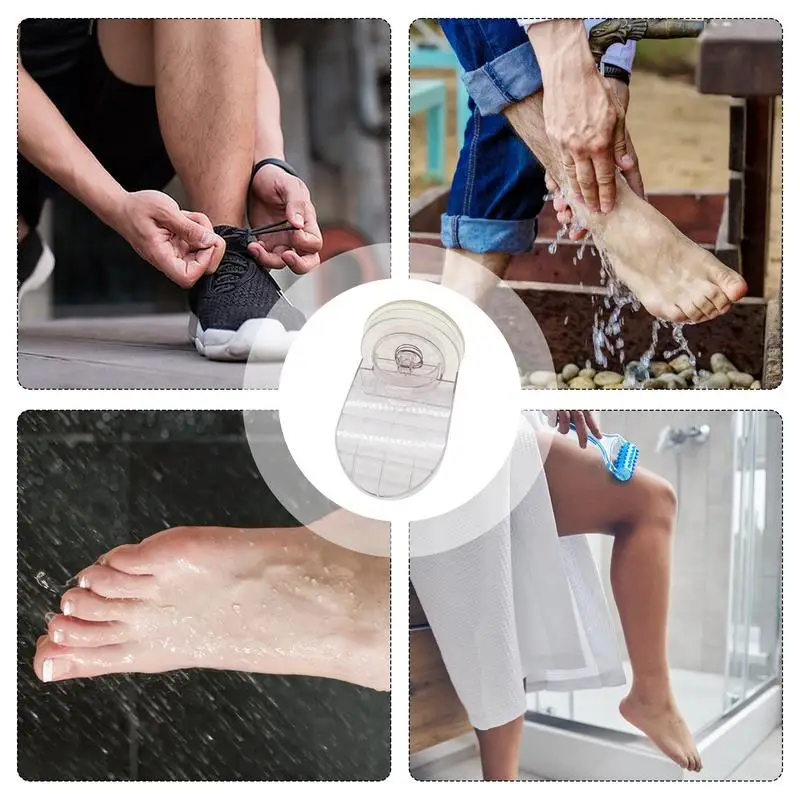 Reposapiés de ducha Pedal de pie de ducha sin perforación ventosa baño afeitado ayuda para piernas descanso ventosa paso para uso en hotel y en el hogar - imagen 5