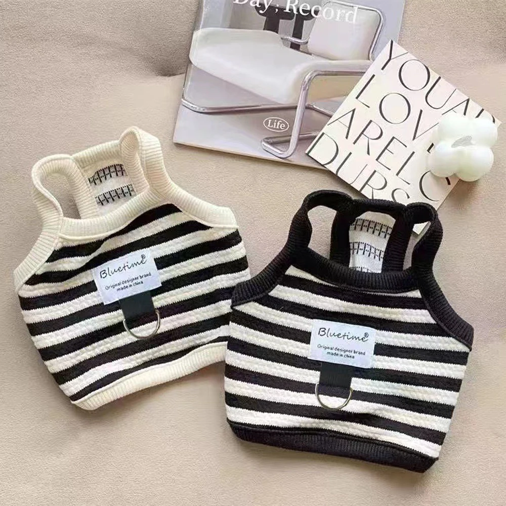 Chaleco de Verano para Perros y Cachorros con Rayas Blancas y Negras - imagen 5
