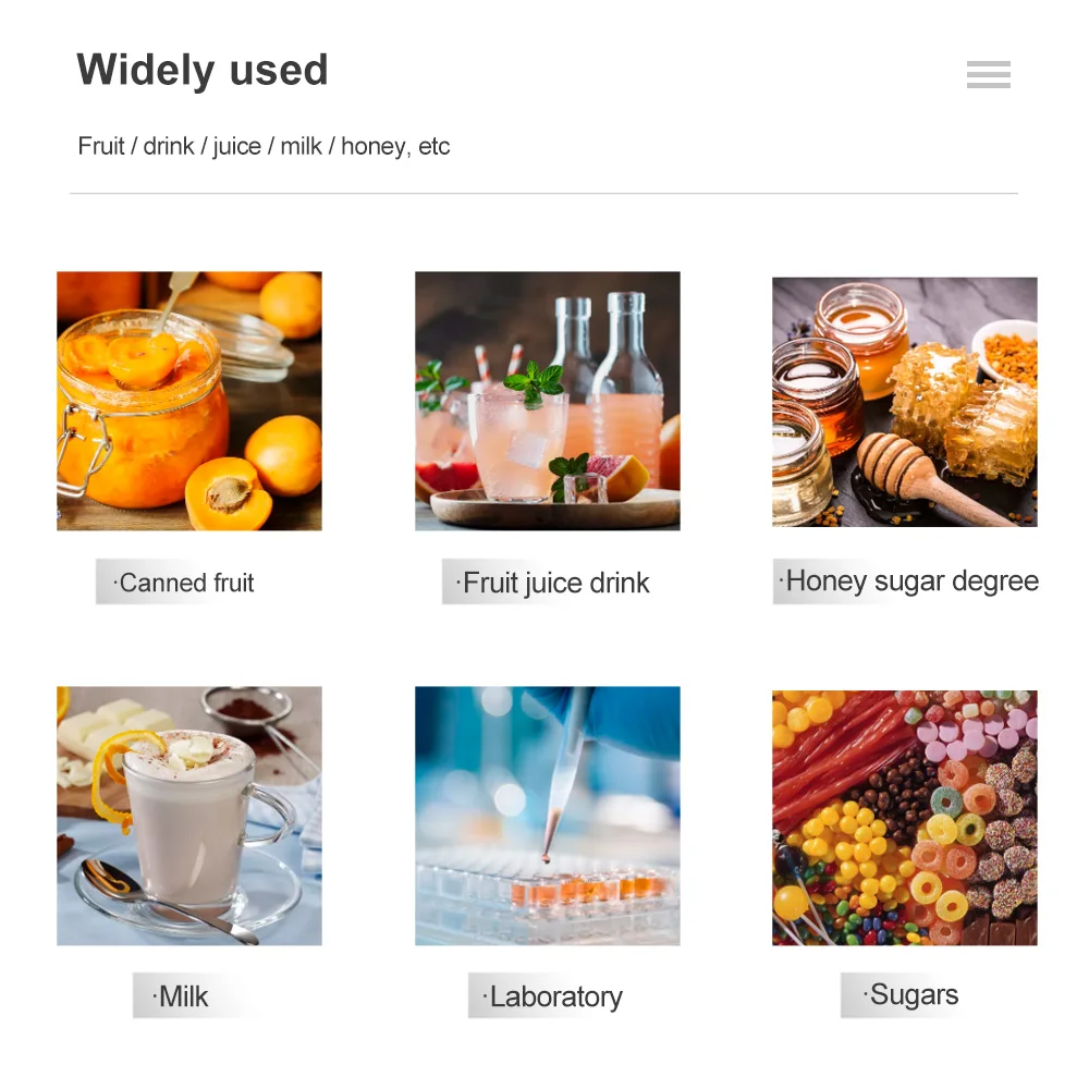 Refractómetro de azúcar portátil, probador Brix de rango 0-50% 0-94%, refractómetro Digital LCD, medidor de zumo de leche, miel y azúcar con caja - imagen 2