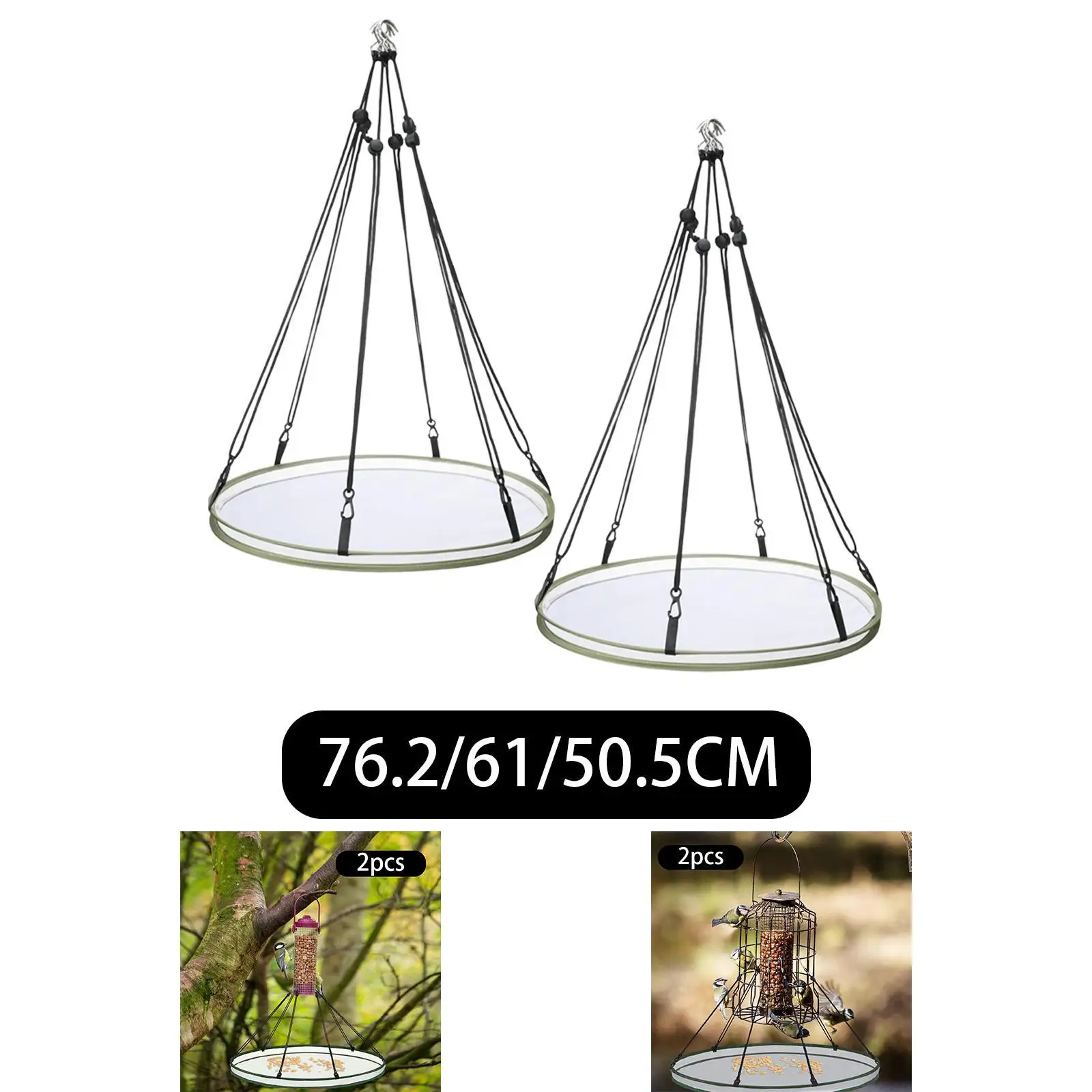 2Pcs Bird Seed Catcher Trays Bee Feeder Convenient Birds Feeding Platform