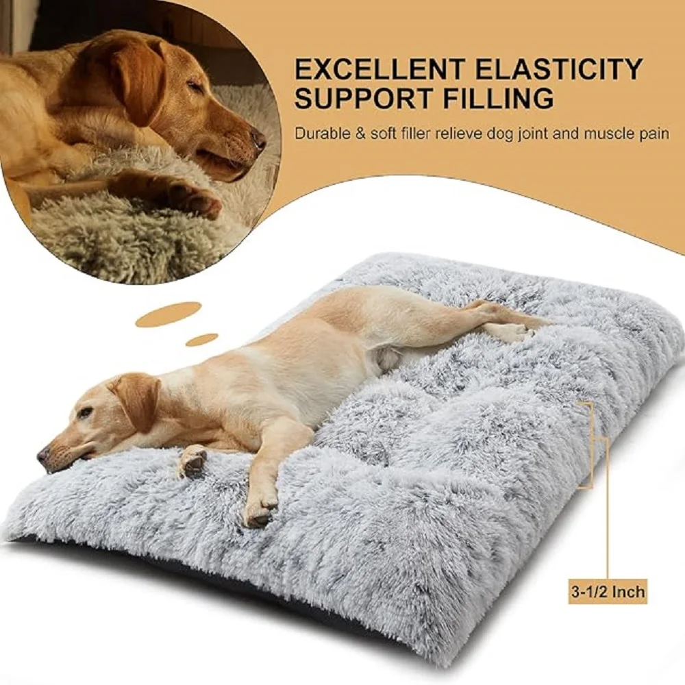 Large Plush Dog Bed Sofa Thickened Warm Dogs Sleeping Bed Mat Dog Crate Mat Bed For Small Medium Large Dog Bed Bottom Non-slip - imagen 4