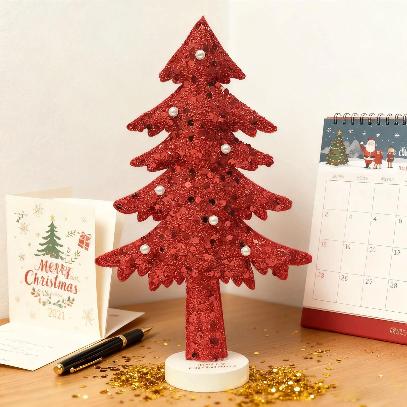Árbol de Navidad para fiesta, mesa, decoración de escritorio, árbol de Navidad en miniatura para manualidades DIY, decoración de escritorio para el hogar