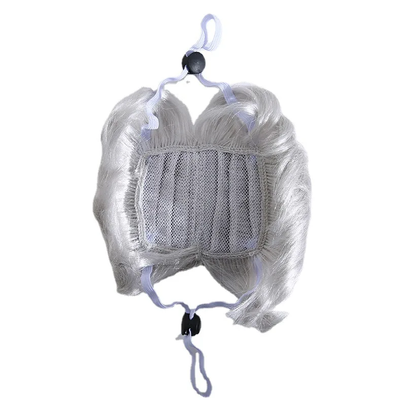 Peluca de perro y gato para mascotas, accesorio divertido y extraño para Cosplay, ideal para fiestas y fiestas, accesorio para el cabello plateado - imagen 5