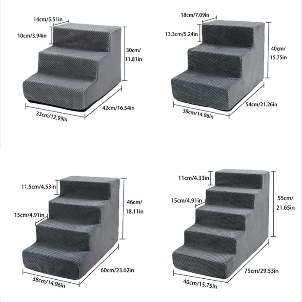 Escalera para mascotas con funda lavable y espuma viscoelástica - imagen 4