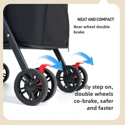 Coche de transporte para perros y gatos medianos y grandes – Plegable