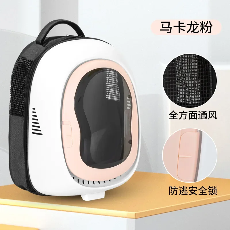 Bolsa para gatos para salir, cápsula espacial portátil, mochila escolar transpirable de gran capacidad, mochila de viaje para gatos, bolso para mascotas - imagen 5