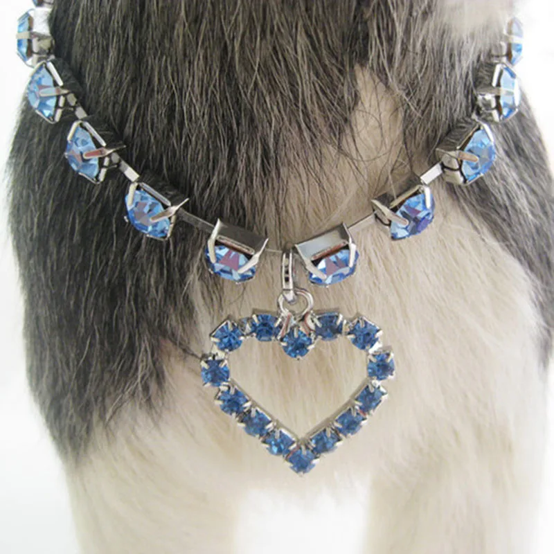 Collar de lujo para perros pequeños con colgante corazón – joya - imagen 2