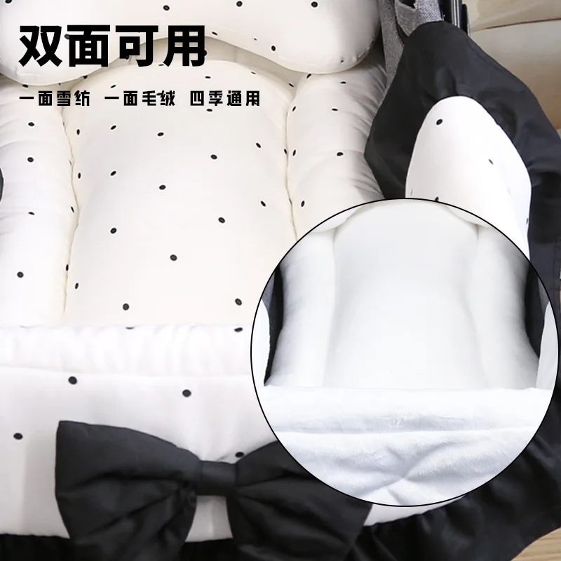 Juego de cojines para carrito de mascotas de lunares, cojín para asiento de carrito para perros, toalla antisuciedad para Saliva, caja Universal para cochecito de mascotas para gatos y perros - imagen 3