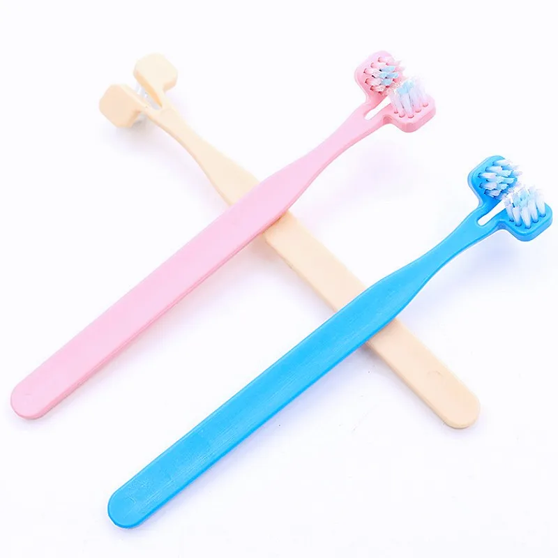 Cepillo de dientes para perros, juego de cepillos de dientes de doble cara para mascotas, cuidado bucal, cepillos de dientes de doble cabezal, juego de 2 uds para limpieza de dientes de perro, productos para mascotas - imagen 3