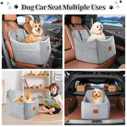 Asiento elevador para coche con cinturón de seguridad para perros