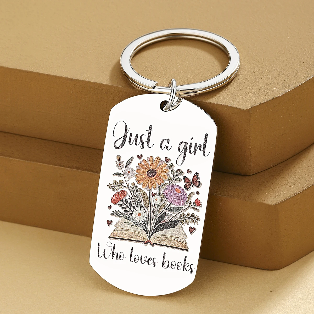 Llavero Just A Girl Who Loves Books - Regalo para mujeres lectoras