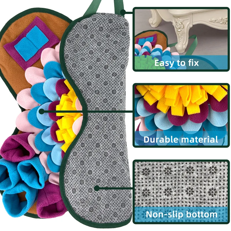 Estera de alimentación para mascotas, almohadilla interactiva de alimentación para perros y gatos, manta de entrenamiento con olor divertido - imagen 5