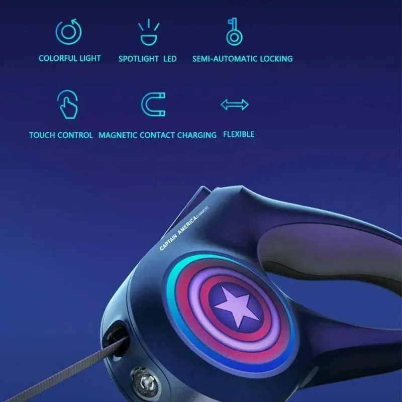 PetKit-Collar retráctil LED para perro mascota, arnés de correa con mecanismo de liberación de bloqueo, correa para caminar, accesorios brillantes para perros y gatos