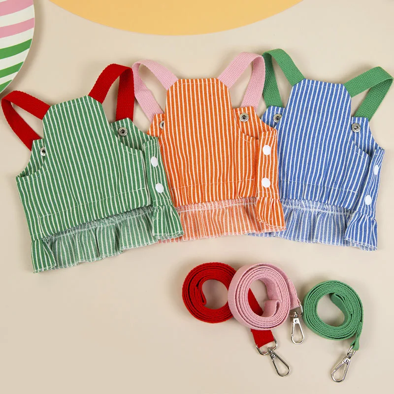 Arnés de tiras para perros con juego de correa, accesorios para perros verdes, azules y naranjas, correa para el pecho para cachorros, correa de nailon para perros pequeños, chaleco con arnés - imagen 3