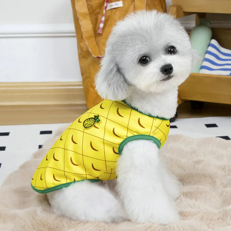 Ropa fina de verano para perros, chaleco para cachorros, Sudadera con capucha sin mangas para perros pequeños, Chihuahua, caniche, disfraz rojo y amarillo, camiseta sin mangas para perros, ropa XL - imagen 3