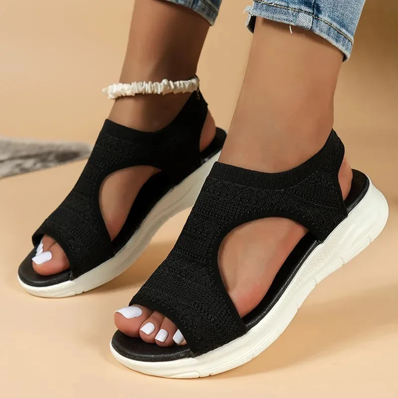 Sandalias de verano con plataforma de malla - Cómodas - imagen 3