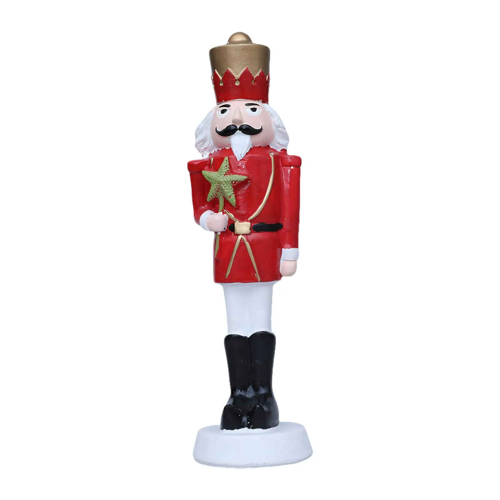 Estatuilla de Cascanueces navideña, decoraciones navideñas, artesanías de resina versátiles, estatua de adorno de Navidad para chimenea de Navidad, estante de escritorio - imagen 3