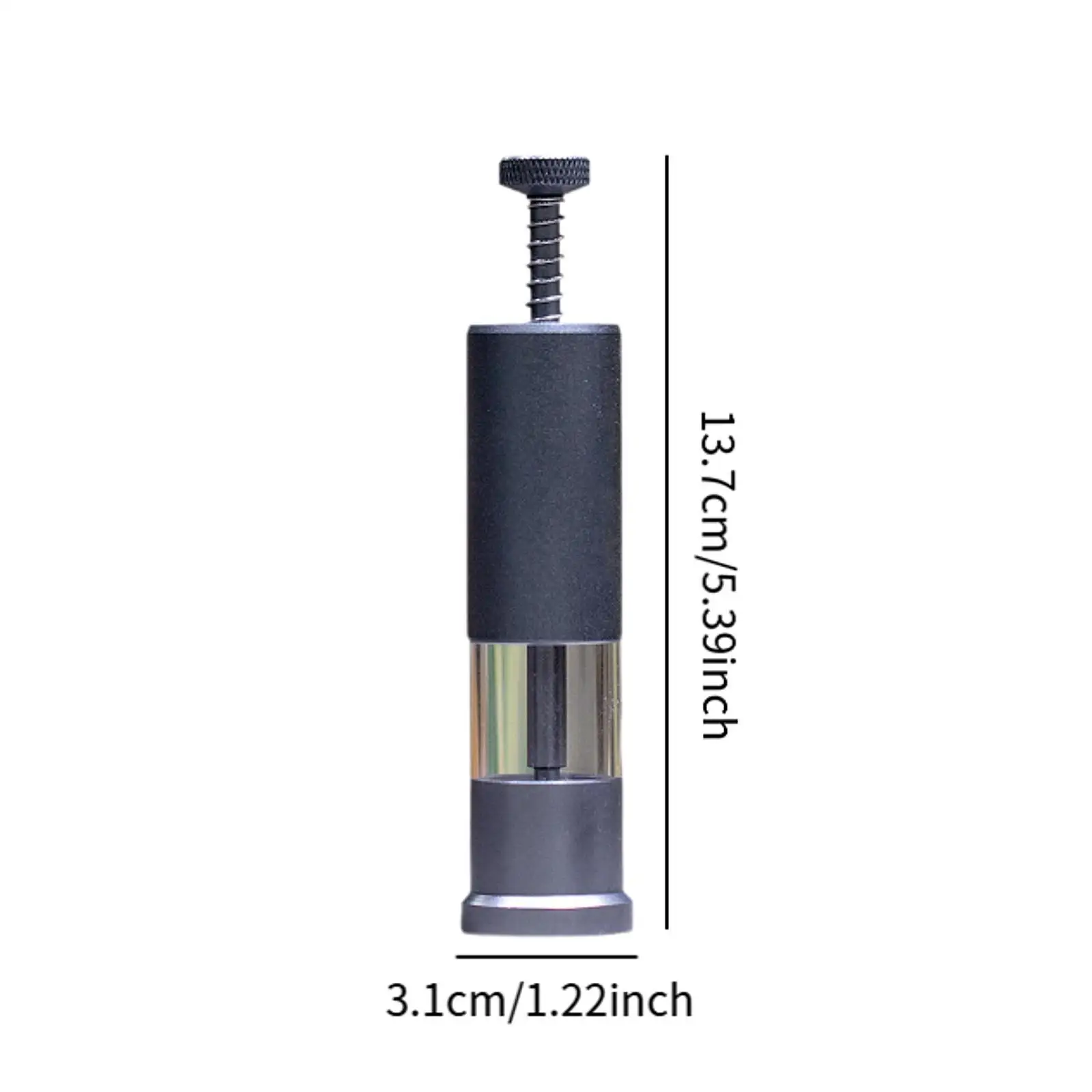 Fish Feeder Pressure Easy to Install Aluminum Alloy Clear Quantitative Feeder Aquarium Feeding Tube for Crystal