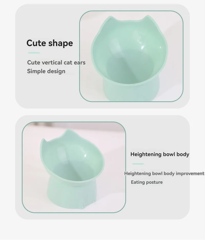 Tazón elevado antivuelco para gatos y perros – Protección cuello - imagen 4