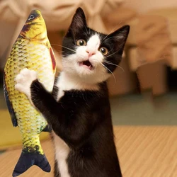 Juguete para provocar gatos con forma de pez para mascotas, palo para provocar gatos, dentición, muñeca muy divertida, suministros para mascotas y gatitos