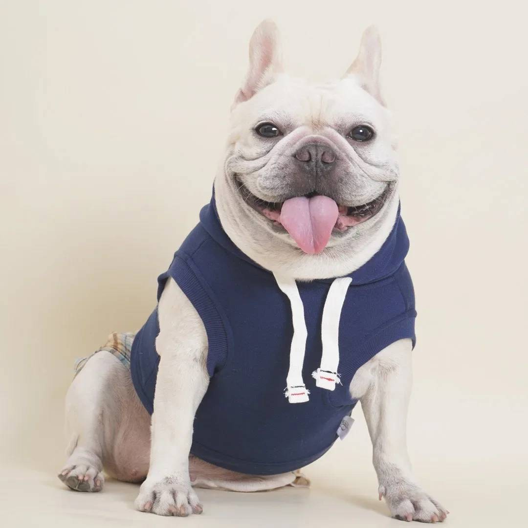 Sudadera con capucha para mascotas, ropa para perros pequeños, media falda a cuadros, Schnauzer, Otoño e Invierno - imagen 4