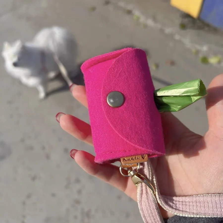 Bolsa biodegradable para excrementos de perro – Fieltro grueso para paseo - imagen 2
