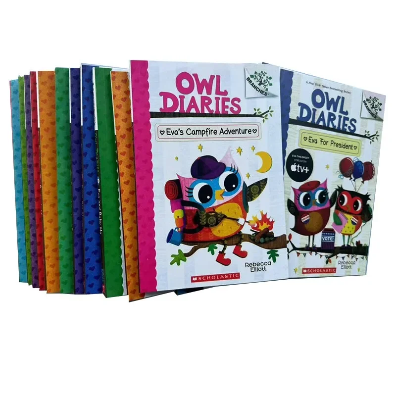 18 libros/juego de diarios de búho, libro de imágenes coloridas en inglés, educación temprana para niños, aprendizaje infantil, diario de escritura para niñas de 6 a 12 años - imagen 3