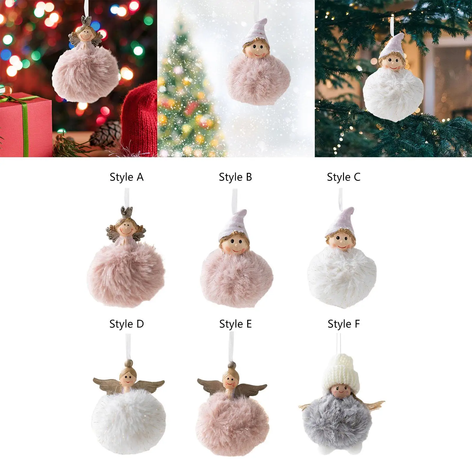 Christmas Angel Girl Hanging Decorations Home Decor Indoor Collection Hanging Pendant Ornament for Office Home Window Holiday