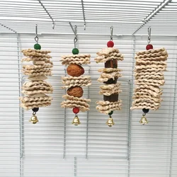 Juguete de madera masticable para loros pequeños y medianos