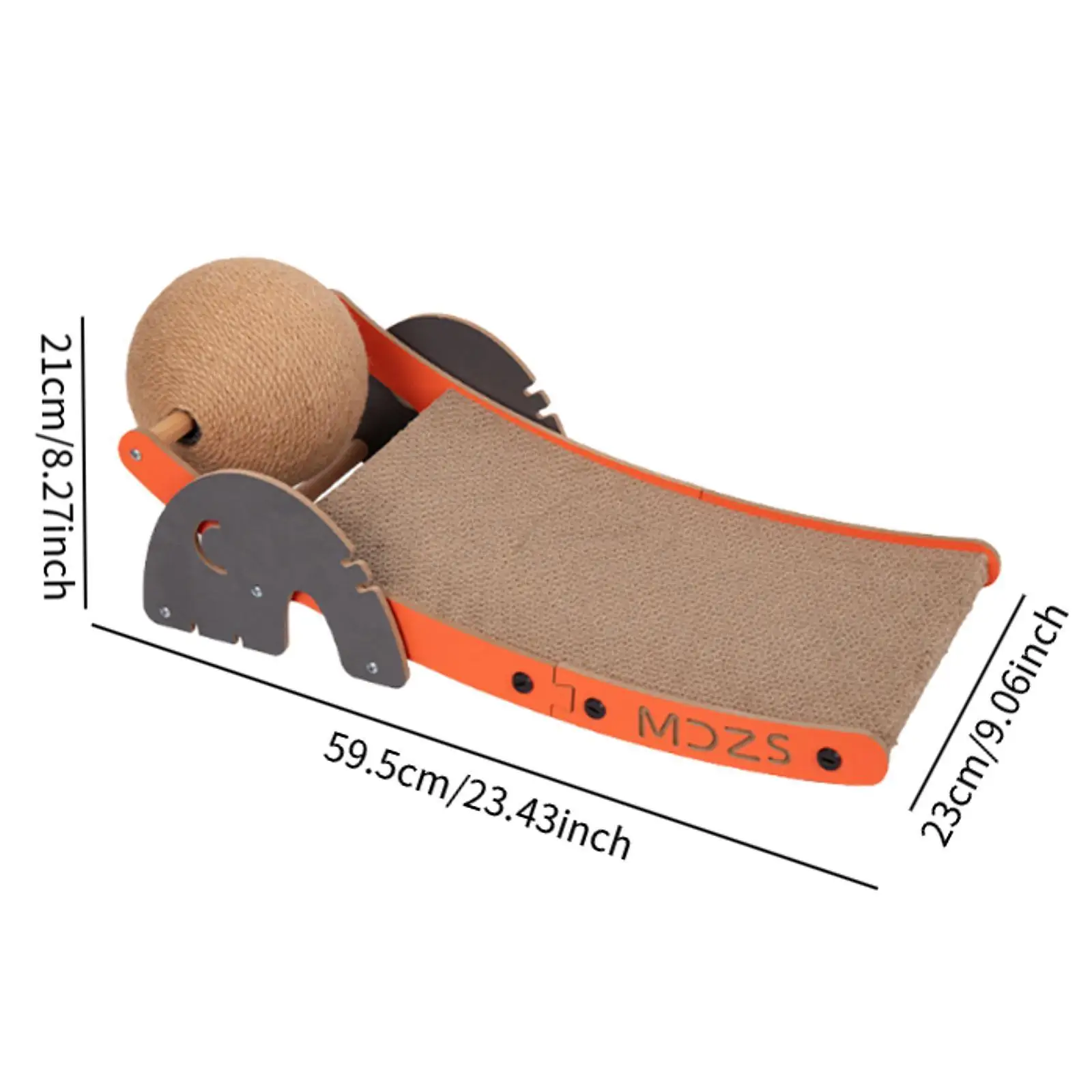 Pet Scratching Stand with Sisal Ball Cat Scratcher Toy for Playing Kitten