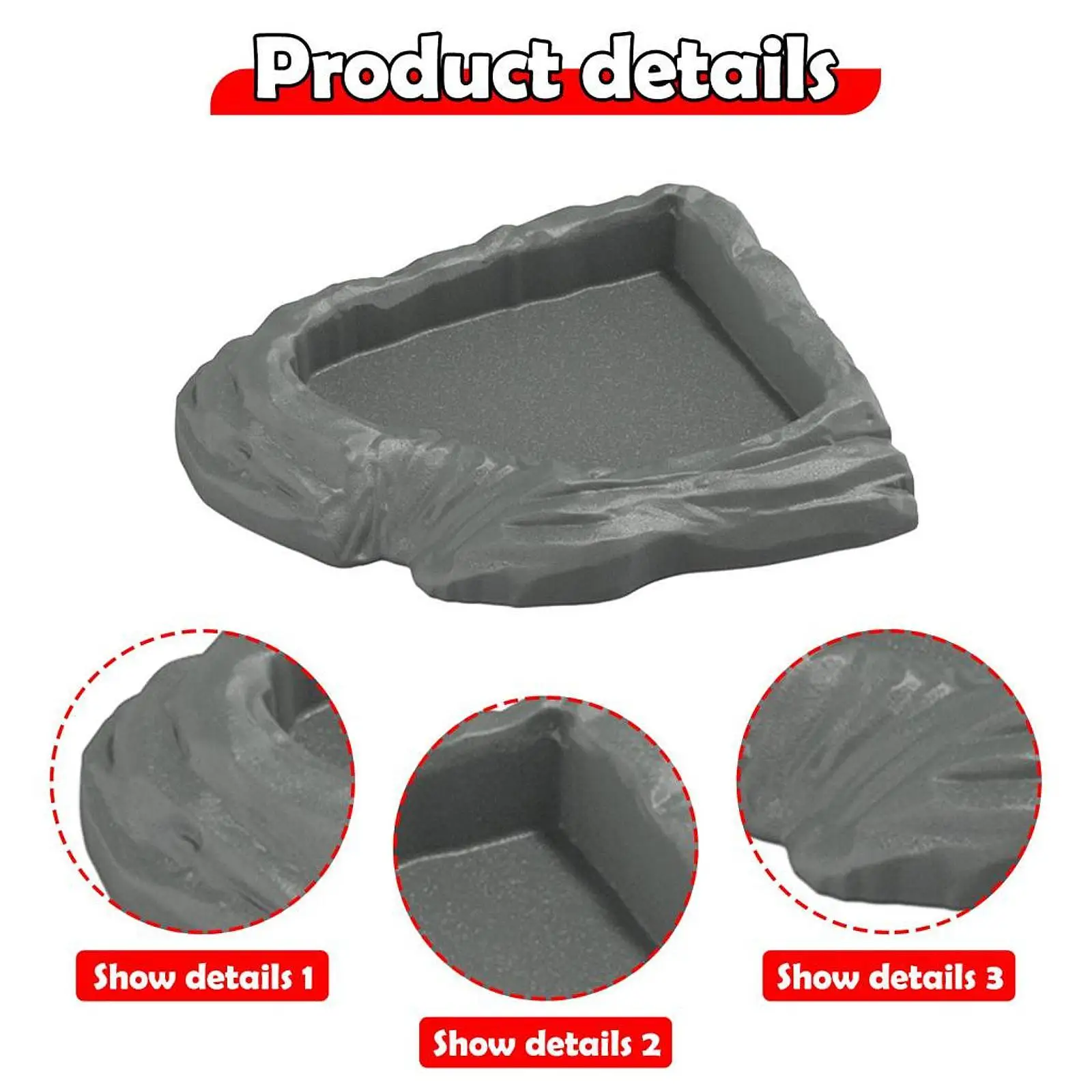 Plato de agua para tortugas en abanico - estable y fácil de limpiar - imagen 5