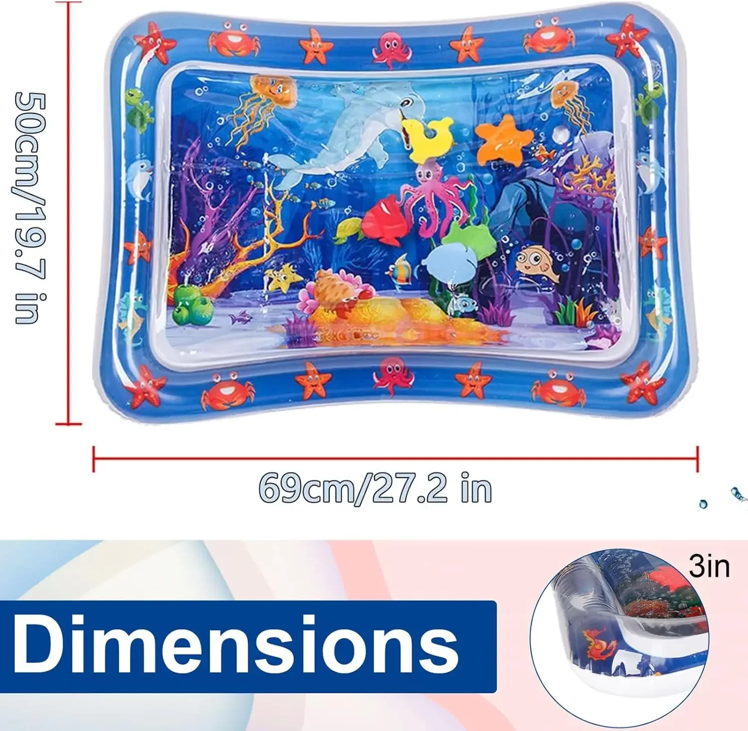 Alfombra inflable sensorial acuática para gatos y perros – Océano - imagen 2