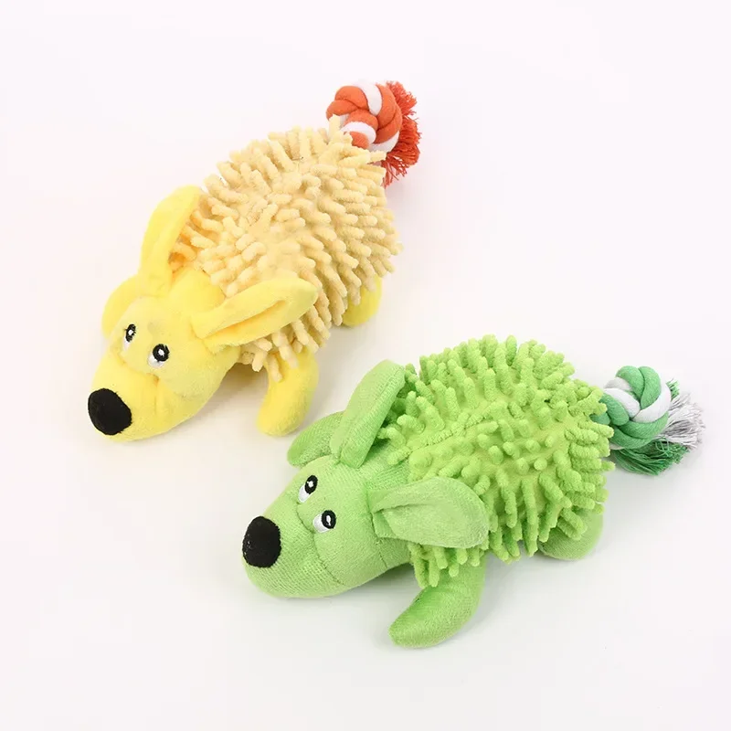 Juguete de peluche de conejo pequeño de dibujos animados para perro, limpieza de dientes, fabricación de dientes, sonidos, mopa, nudo de felpa, juguete para mascotas - imagen 2