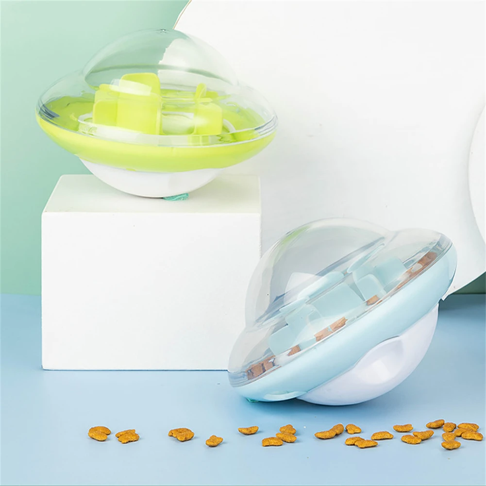 Vaso dispensador de comida para mascotas, Bola de fugas de comida para interiores, alimentador para perros, juguetes de entrenamiento IQ, gatos, cachorros, mordedura, juguete de consumo de energía - imagen 2