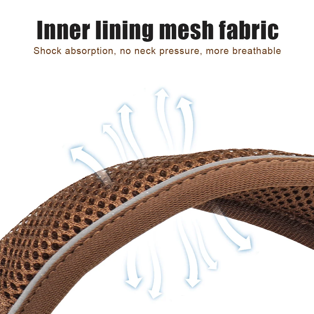 Collar de perro personalizado, collares de malla transpirables para perros, Collar reflectante para mascotas, duradero para perros pequeños, medianos y grandes, grabado gratis - imagen 3