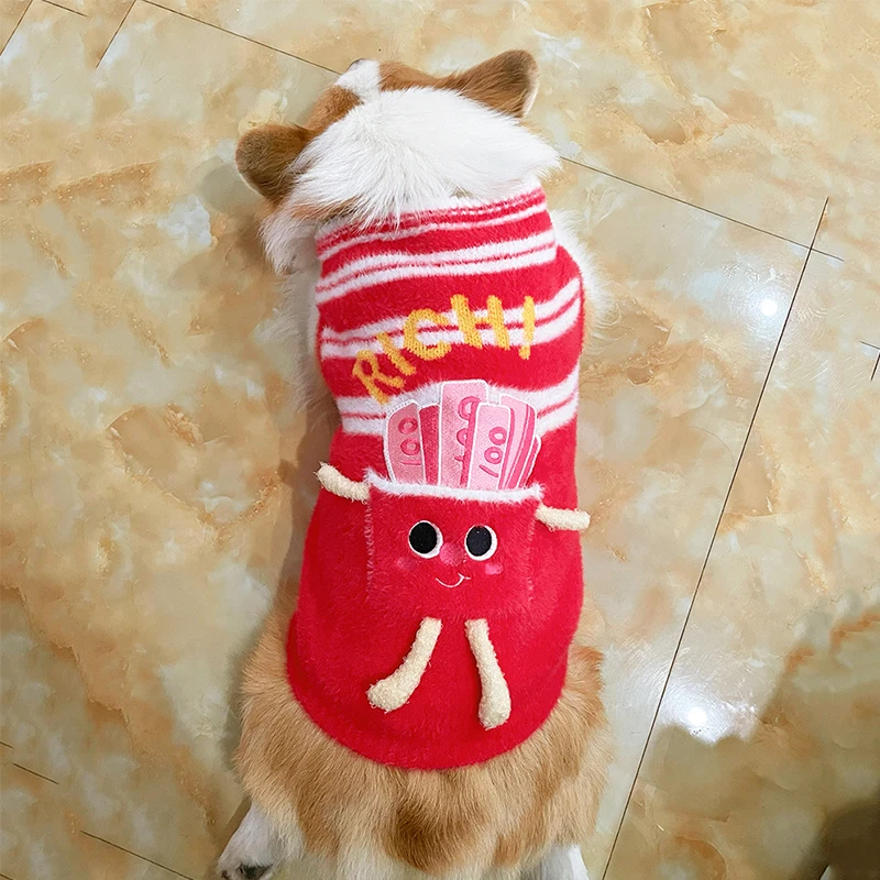 HOOPET Suéter suave para perros, ropa cálida, elástico, Navidad, lindo, divertido cachorro, suéter para mascotas, perros pequeños y medianos, invierno - imagen 5