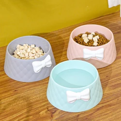 Cuenco con nudo de mariposa para gatos y perros – práctico bonito