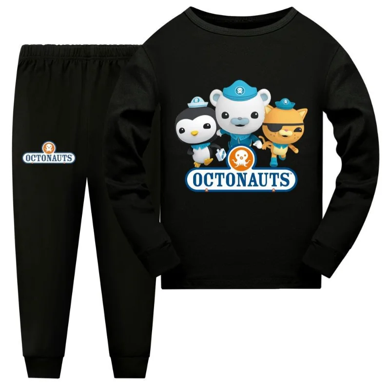 2 uds. Pijamas Octonauts, ropa de dibujos animados para niños, conjunto de pijama para niñas, pijamas de manga larga a la moda para niños, traje de dormir para niños, regalo - imagen 5