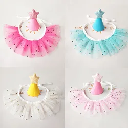 Conjunto de accesorios para perros y gatos - babero de malla estrella