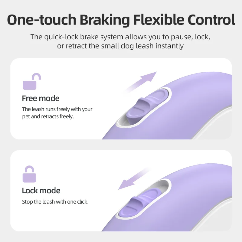 ROJECO Mini correa retráctil automática para perros, cuerda extensible de 3M para viajes al aire libre, caminar, senderismo, mascotas, gatos, perros, cuerda de tracción - imagen 4