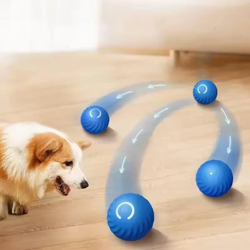 Juguetes inteligentes para perros, pelota para saltar por gravedad, pelota rodante recargable resistente a mordeduras, juguetes interactivos para perseguir gatos y perros