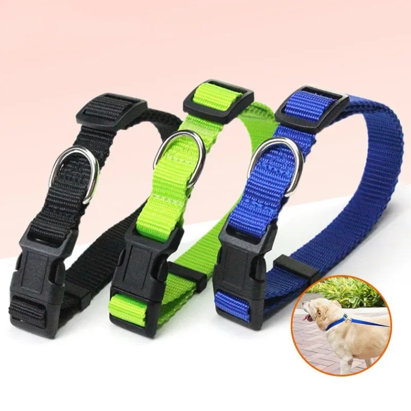 Collar ajustable de nailon para perros, cadena de entrenamiento para cachorros, accesorios para mascotas, Color caramelo - imagen 2
