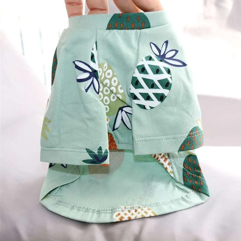 Dulce estampado Sphynx gato chaleco camiseta verano algodón ropa para mascotas para gatos Gotas mascotas ropa Katten Kedi disfraz vetement chat - imagen 5