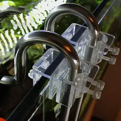 Soporte abrazadera acrílico para tubo de acuario 12mm y 16mm