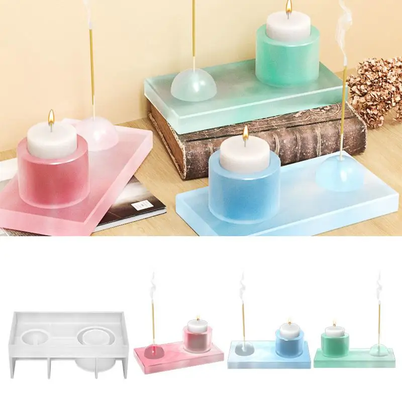 Molde cuadrado de silicona para hacer velas, Molde de resina para velas, fácil liberación - imagen 5